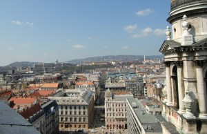 The view towards Buda from the top of the Basilica